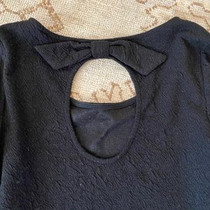 Black Anthropologie top with open back